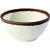 PADERNO WORLD CUISINE Ciotola Ø 12,5 h 6 cm melamina bianca bordo marrone