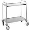 PADERNO WORLD CUISINE Offerta Carrello di servizio 2 ripiani inox cm 80x50x93,5