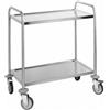 PADERNO WORLD CUISINE Carrello di servizio 2 ripiani inox cm 100x50x93,5