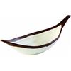 PADERNO WORLD CUISINE Ciotola cm 30,5x10x7,5 melamina bianca bordo marrone