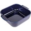 PEUGEOT Pirofila quadra Appolia gres smaltato Blue cm 16,3x16,3 h 5,4 Lt 1,1
