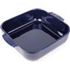 PEUGEOT Pirofila quadra Appolia gres smaltato Blue cm 22,5x22,5 h 6,5 Lt 2,7