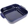 PEUGEOT Pirofila quadra Appolia gres smaltato Blue cm 29,5x29,5 h 7,5 Lt 5,4