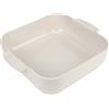 PEUGEOT Pirofila quadra Appolia gres smaltato Ecru cm 22,5x22,5 h 6,5 Lt 2,7
