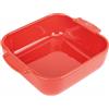 PEUGEOT Pirofila quadra Appolia gres smaltato Red cm 16,3x16,3 h 5,4 Lt 1,1