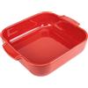 PEUGEOT Pirofila quadra Appolia gres smaltato Red cm 22,5x22,5 h 6,5 Lt 2,7