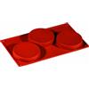 PADERNO WORLD CUISINE Stampo disco per biscuit silicone cm 17,5x30 GN 1/3 Ø mm 103 h 20 ml 160 3 impronte