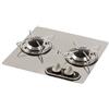 Piano cottura inox 2 fuochi ad incasso 380 X 360