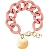 ICE-WATCH - Jewellery - Chain Bracelet - Clay - Bracciale in Maglia Rosa XL da Donna con Medaglia d'Oro (020350)