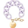 ICE-WATCH - Jewellery - Chain Bracelet - Lavender - Bracciale in Maglia Malva XL da Donna con Medaglia d'Oro (020351)