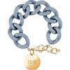ICE-WATCH - Jewellery - Chain Bracelet - Artic Blue - Bracciale in Maglia Blu XL da Donna con Medaglia d'Oro (020356)