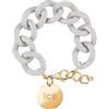 ICE-WATCH - Jewellery - Chain Bracelet - Wind - Bracciale in Maglia Grigia XL da Donna con Medaglia d'Oro (020352)