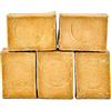 Carenesse Sapone di Aleppo pacchetto 5 pezzi 950 g, 95% olio d'oliva e 5% olio d'alloro, ricetta tradizionale, tagliata a mano, sapone per capelli viso corpo pelle e barba, sapone naturale