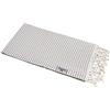 Carenesse - Asciugamano per hammam a righe, 90 x 180 cm, colore grigio chiaro, 100% cotone, molto leggero, dimensioni ridotte, extra sottile, assorbente e ad asciugatura rapida, telo estivo