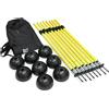 Conquest Os Set di 8 pali slalom snodati con borsa