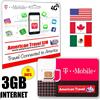 travSIM - Scheda SIM T-Mobile Prepagata per il Nord America - 50GB USA, 5GB CA e MX Dati Mobili Validi per 15 Giorni - Scheda SIM (T-Mobile) per USA, Canada e Messico - (Incl. Chiamate e Testo)
