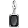 Thomas Sabo Ciondolo Charm Le Signore Argento ossidato Non applicabile Altra Forma 1870 024 11, Ciondolo color argento con grande pietra nera