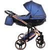 Junama Trio Diamond Fluo Junama Pelle Blu Telaio Oro Rosa Blu