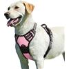 Eagloo Pettorina Cane Taglia Grande, Pettorina ad h Antifuga, Imbracatura per Cani Anti Tiro con Doppio Gancio, Imbracatura Robusto e Regolabile per Addestramento Passeggiate, L, Rosa