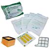 Gecasa 6 Sacchetti in Microfibra Profumini e Filtri per Folletto Vorwerk Kobold vk135 vk136 (Limone, 6 Sacchetti 1 Filtro Hepa 1 Filtro Griglia)