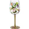 NymphFable Calici da Vino Uva Viola Dipinta a Mano Bicchieri da Cocktail 15oz Bicchiere Vino Regali Personalizzati