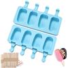 Sinnsally Stampi Ghiaccioli Silicone Stampi per Gelato,Stampi Gelato Stecco,Formine Ghiaccioli Riutilizzabili,Stampi per Ghiaccioli con 100 Bastoncini,Ghiaccioli Stampo Ghiaccioli per Bambini Adulti