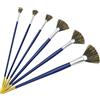 LEA-SHALL Pennelli per Dipingere a Ventaglio Setole di Cinghiale 6 Pezzi, per Acrilico Olio e Acquerello Pittura Professionali, LEA-SHALL Set Pennello Arte ad Artisti con Manico Legno Lungo