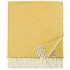 LINEN & COTTON Plaid Copriletto Coperta Grande Alaska con Motivo a Rombi -100% Pura Lana Neozelandese, Giallo Senape (140 x 220 cm) per Divano Letto Singolo Matrimoniale per Autunno Inverno Primavera