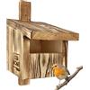 IDEA HOME LEVIATAN Turdus - Nido per uccelli a forma di pettirosso, avvitato, per uccelli, mezza cavità per la coda di rosso, resistente alle intemperie, Pronto all'uso, non richiede montaggio