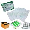 Gecasa 6 Sacchetti in Microfibra Profumini e Filtri per Folletto Vorwerk Kobold vk135 vk136 (Pino, 6 Sacchetti 1 Filtro Hepa 1 Filtro Griglia)