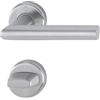 Hoppe Maniglia Utrecht - su rosetta WC, per porte dello spessore di 39 - 47 mm, in acciaio inox opaco, 1 pezzi, 3884657