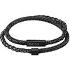 BOSS Jewelry Braccialetto da Uomo Collezione BLENDED in Acciaio Inossidabile e Pelle - 1580150M
