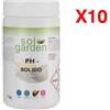 Sol Garden PH MENO SOL GARDEN 10 KG - Kit con 10 Barattoli da 1 kg di Acido Granulare per la riduzione del ph in piscina
