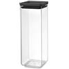 Brabantia Tasty+ Stackable Square Canister 2.5 L, Dark Grey
