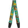 buckle-down gs-wsd006 chitarra, motivo: Scooby Doo & snack/Bone Monogram blues, 5,1 cm di larghezza e 29 - 137,2 cm lunghezza