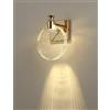 KRIPINC Applique da Parete Cristallo LED Interno Rotonda, Oro, Grande | Design Bolle di Cristallo, 3 Temperature di Colore, Lampada da Parete Moderno per Salotto Camera da Letto Comodino Corridoio