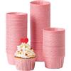 katbite Pirottini di carta per muffin, 150 pezzi, per matrimoni, compleanni, feste, bicchieri usa e getta, colore rosa