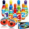 STAY GENT Birilli Bowling per Bambini, Morbido Birilli per Bambini Set con 10 Birilli e 2 Palle, Bowling Set per Esterno Interno Giochi Giocattoli, Regali Educativi per Bambini di 3 4 5 6 7 Anni