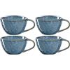LEONARDO HOME Matera 018588 - Set di 4 tazze in ceramica, 290 ml, colore: Blu
