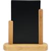 SECURIT - Lavagna Da Tavolo Elegant - Per Pennarelli A Gesso Liquido - Per Caffè, Ristoranti, Bar, Negozi - Piccolo - Inserto Rimovibile - Faggio Laccato - 10x15cm - Colore Teak