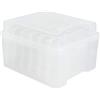 Rayher 39572000 contenitore trasparente con 6 box interni, 210x185x140mm, per accessori gioielleria, scrapbooking, articoli da bricolage salvaspazio