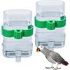 Monsully 2 Pezzi Distributore Acqua Uccelli,Dispenser per Pappagalli,Uccelli Alimentatore Automatico,Mangiatoie per Cockatiel,Dispenser Acqua Cibo per Uccelli,per Bird,Parrot Alimentazione Automatica Potabile
