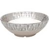 Dekohelden24 213139 - Ciotola decorativa in ceramica, 20 x 20 x 7,5 cm, colore: Cappuccino/Argento/Bianco