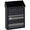 ARREGUI Smart Graphic E5724-STR Cassetta Postale Individuale in Acciaio con Serigrafia Decorativa Lines, Cassetta Postale o Raccogliposta, Con 2 Feritoie, Dimensione S (DIN A5), Nero