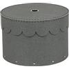 Bigso Box of Sweden Scatole portaoggetti - Scatole rotonde con coperchio in carta e cartone - Contenitori cartone rotondi per vestiti, giocattoli e altro - Set da 2 - grigio