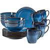 MÄSER Set colazione in ceramica OSSIA, blu reale