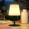 FUYO LED Lampada da Tavolo Senza Fili Ricaricabile Per Esterni Portatile 8 Colori USB-C IP44 Per Balcone Giardino Soggiorno Campeggio(Nero)