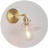 Chrasy E27 Moderno Lampada da Parete Bicchiere Lampada a Sospensione Industrial Lampada a Corridoio Lampada da Parete in Moderna in Legno d'Avanguardia (Transparent)