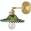 Chrasy E27 Moderno Lampada da Parete Bicchiere Lampada a Sospensione Industrial Lampada a Corridoio Lampada da Parete in Moderna in Legno d'Avanguardia (Verde)