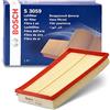 Bosch Filtro Aria per Auto S3059 - Trattiene le particelle solide all'esterno della presa d'aria - Resistente all'umidità ed altamente resistente alla trazione